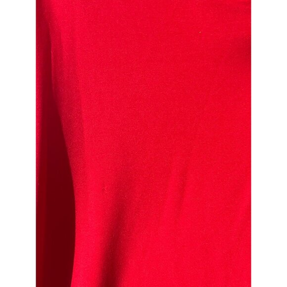 Anne Klein Red Sleeveless V-Neck Womens Top With Draped Collar Sz OX Flaws - Picture 6 of 10